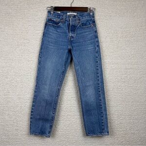 Levi's Jeans Womens 24x26 Blue Wedgie Hidden Straight Button Fly Mid-Rise Denim